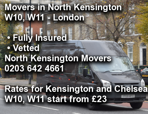 Movers in North Kensington W10, W11, Kensington and Chelsea